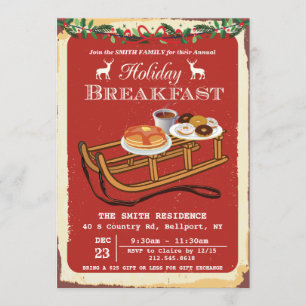 Christmas Holiday Breakfast Invitation