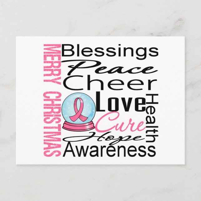 Christmas Holiday Breast Cancer Collage (Front)