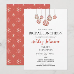 Christmas Holiday Bridal Luncheon Invitation