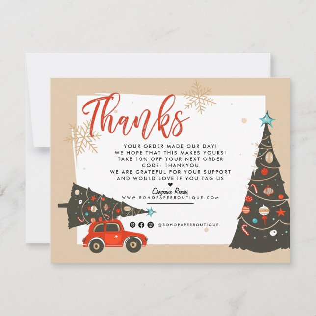 Christmas Holiday | Business Customer Thank You (Front)