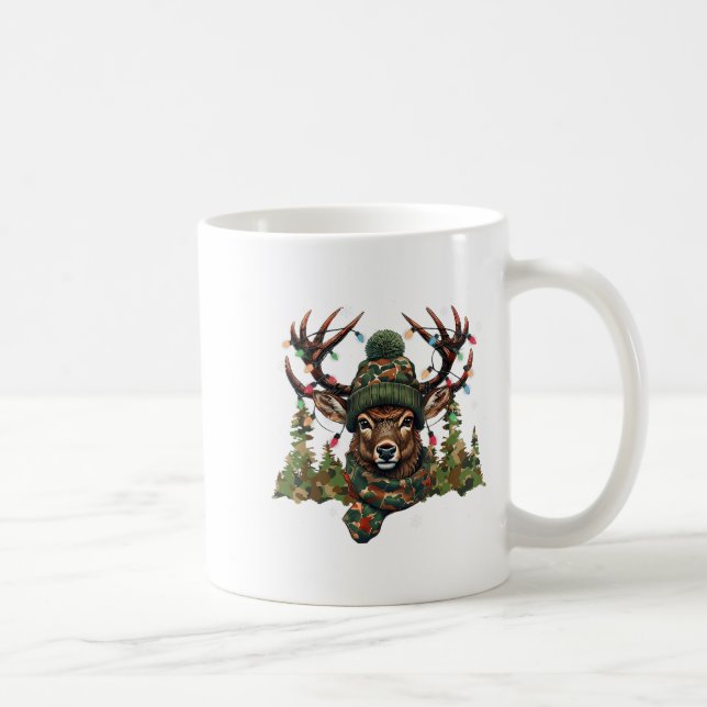 Christmas Holiday Camo Hunting Reindeer Deer Xmas  Coffee Mug (Right)