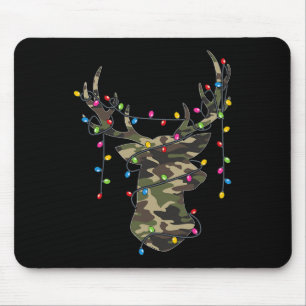 Christmas Holiday Camo Hunting Reindeer Deer Xmas Mouse Mat