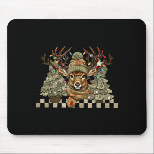 Christmas Holiday Camo Hunting Reindeer Deer Xmas Mouse Mat