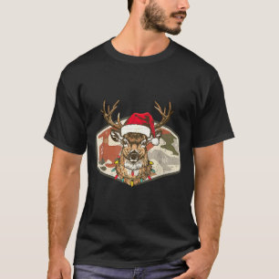 Christmas Holiday Camo Hunting Reindeer Deer Xmas T-Shirt