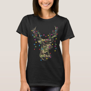 Christmas Holiday Camo Hunting Reindeer Deer Xmas T-Shirt