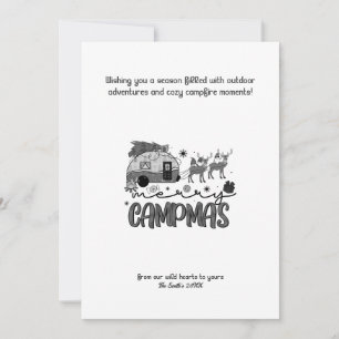 Christmas Holiday Camper Reindeer Outdoor Black