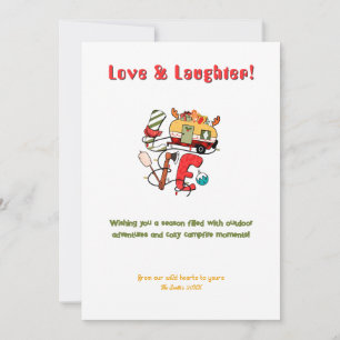 Christmas Holiday Camper reindeer  Outdoor Card