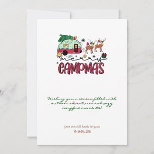 Christmas Holiday Camper Trailer Outdoor Adventure Card