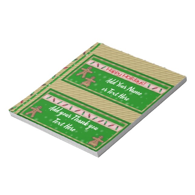 Christmas Holiday Candy Bar Wrappers Gift Favors Notepad (Rotated)