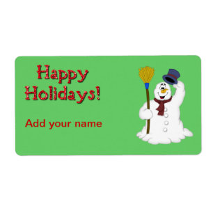 Christmas Holiday Candy Cane Wrapper Labels