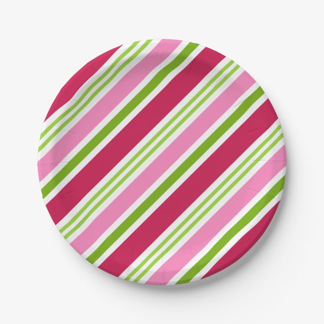 Christmas Holiday Candy Party Dinner Paper Plates (Front)