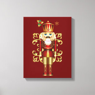 Christmas Holiday Canvas Art-Nutcracker Print