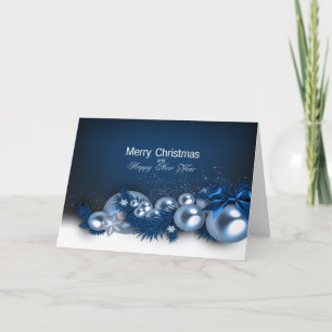 Christmas Holiday Card - Blue Pearl1  Personalise