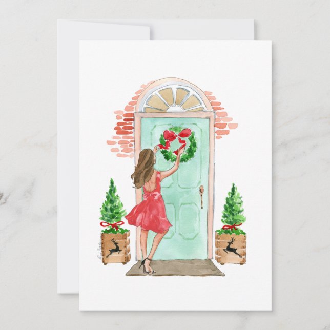 Christmas Holiday Card "Christmas wreath" (Front)