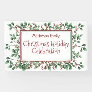 Christmas Holiday Celebration - Hanging Party Banner