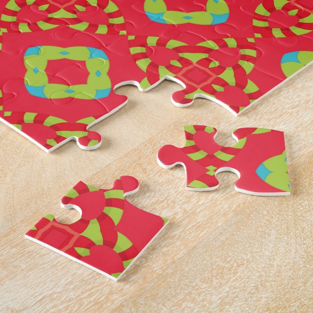 Christmas Holiday Charm Pattern 01 -  Jigsaw Puzzle (Side)