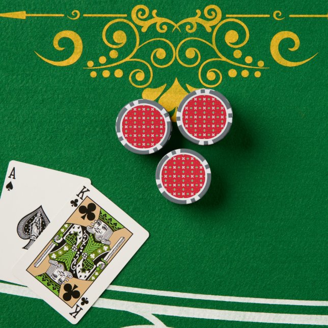 Christmas Holiday Charm Pattern 02 -  Poker Chips (Poker Table (Stack))