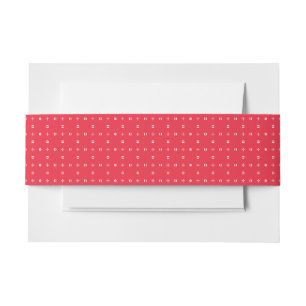 Christmas Holiday Charm Pattern 09 -  Invitation Belly Band