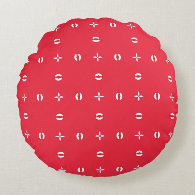Christmas Holiday Charm Pattern 09 -  Round Cushion (Front)