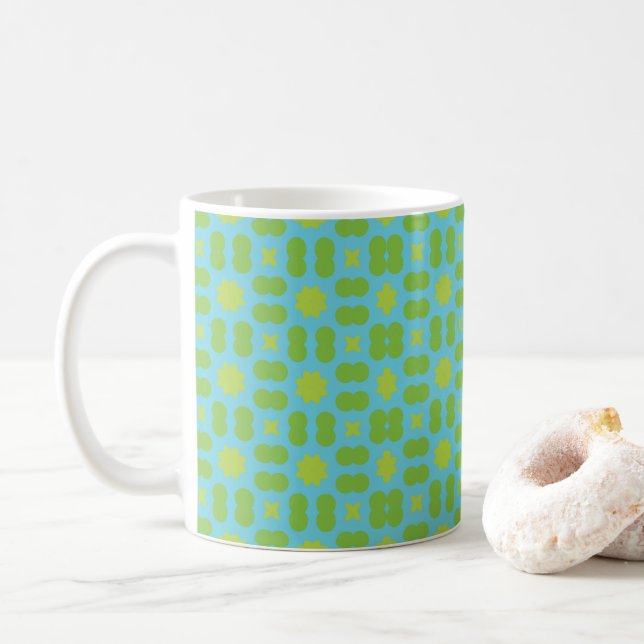 Christmas Holiday Charm Pattern 12 -  Coffee Mug (With Donut)