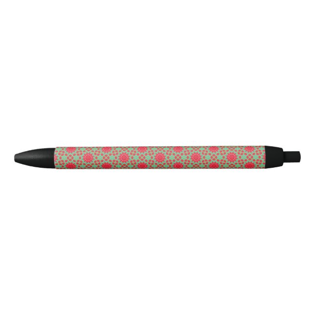 Christmas Holiday Charm Pattern  Black Ink Pen (Front)