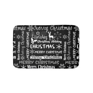 Christmas holiday, Christmas pattern Bath Mat