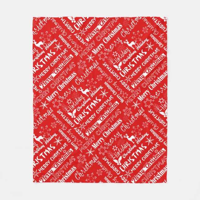 Christmas holiday, Christmas pattern, winter  Fleece Blanket (Front)
