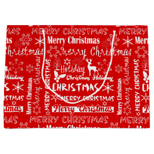 Christmas holiday, Christmas pattern, winter Large Gift Bag