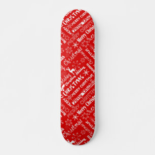 Christmas holiday, Christmas pattern, winter  Skateboard