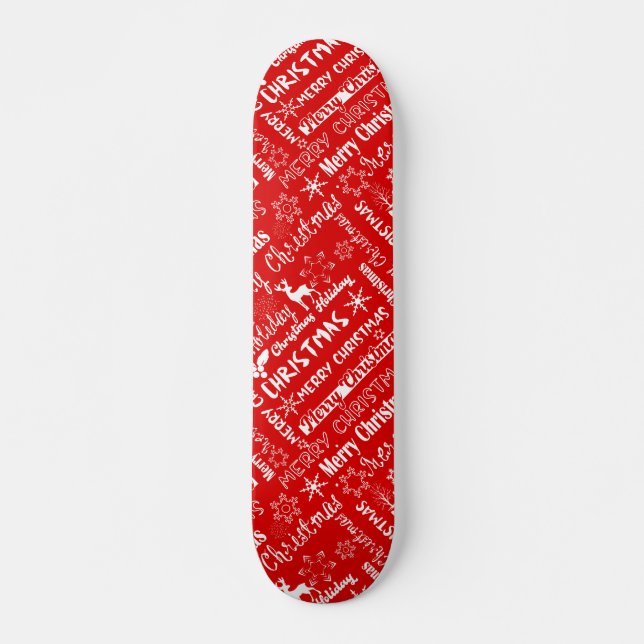 Christmas holiday, Christmas pattern, winter  Skateboard (Front)