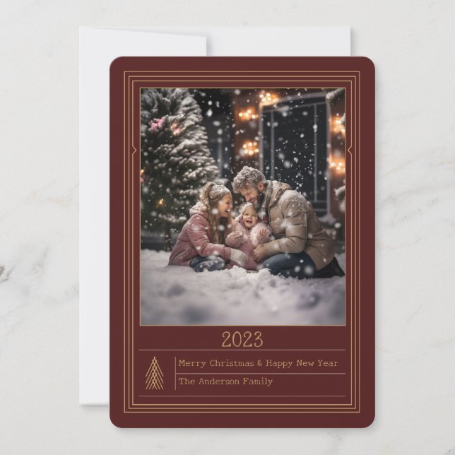 Christmas & Holiday Classic Greetings Card (Front)