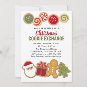 Christmas Holiday Cookie Exchange Invitation