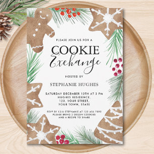 Christmas Holiday Cookie Exchange Party Invitation