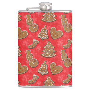 Christmas Holiday Cookie Hip Flask