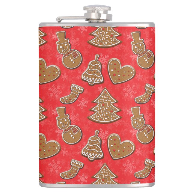 Christmas Holiday Cookie Hip Flask (Front)