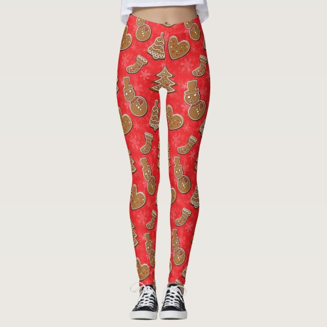 Christmas Holiday Cookie Leggings (Front)