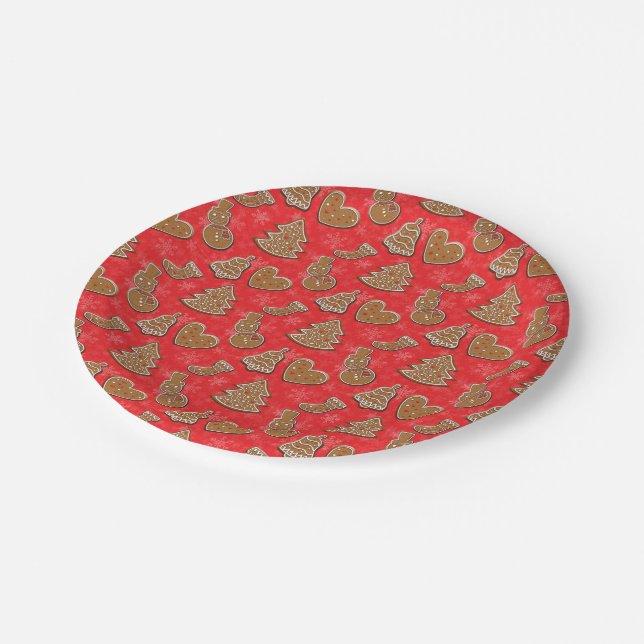 Christmas Holiday Cookie Paper Plate (Angled)