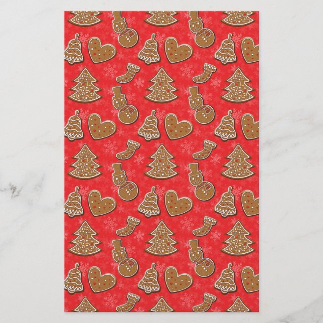 Christmas Holiday Cookie Stationery (Front)