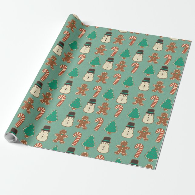 Christmas/ Holiday Cookie Wrapping Paper (Unrolled)