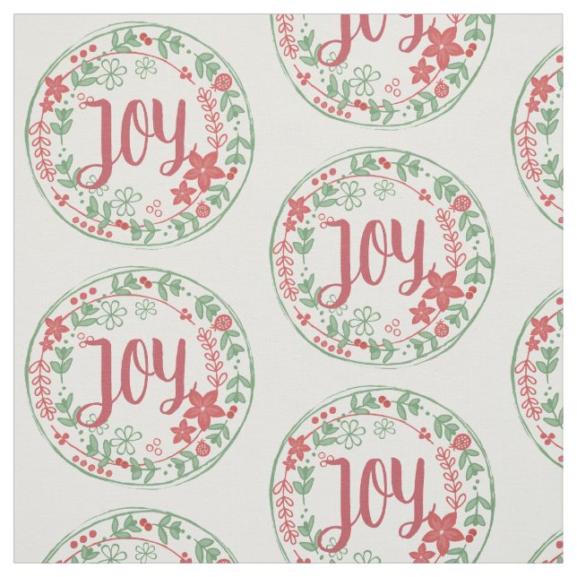 Christmas Holiday Custom  Modern Joy Fabric (Swatch)