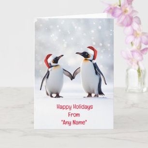Christmas Holiday Custom Name From Couple Card