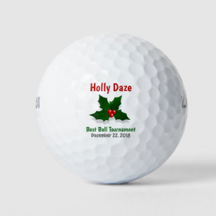 Christmas Holiday Custom Tournament Golf Balls