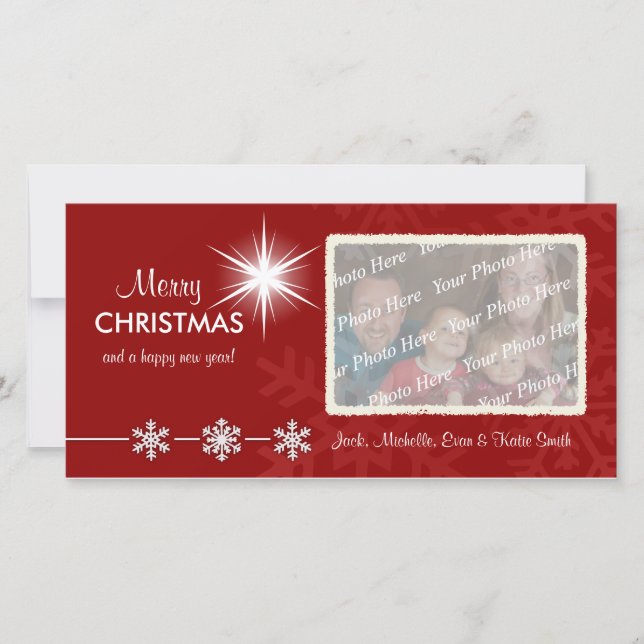 Christmas Holiday Customised Photo Cards (Front)