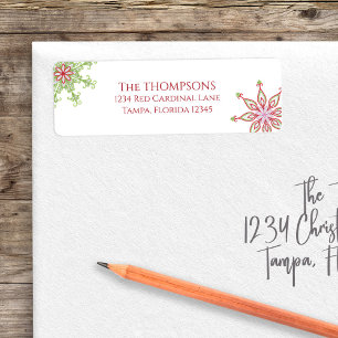 Christmas Holiday Cute Colorful Snowflake Festive