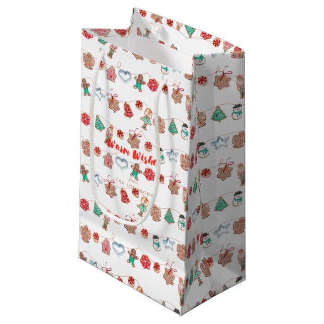 Christmas Holiday Cute Cookies | Gift Bag (Front Angled)