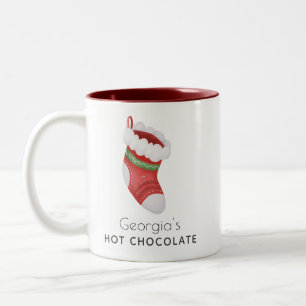 Christmas Holiday Cute Festive Kids Two-Tone Coffee Mug