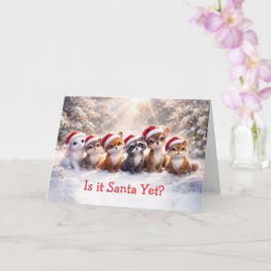Christmas Holiday Cute Woodland Animals Card