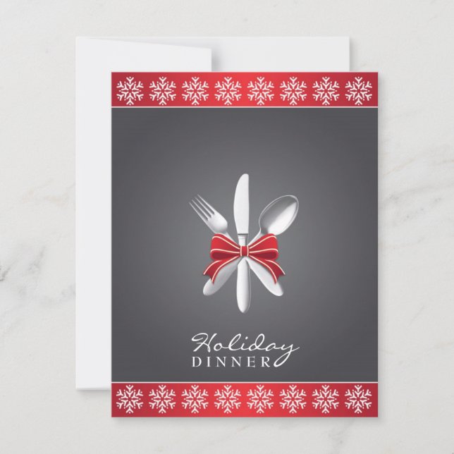 Christmas Holiday Dinner Party Invitation (Front)