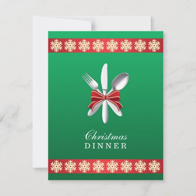 Christmas Holiday Dinner Party Invitation (Front)