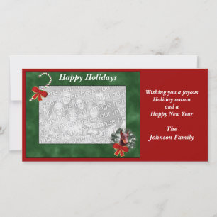 Christmas Holiday Doberman Wreath Photo Card